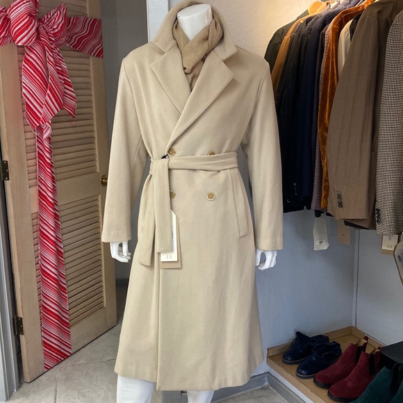 NWT Barena Virgin wool coat with wrap belt
